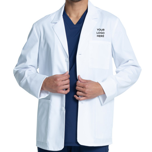 Mens 30in White Lab Coat-Your Logo Here