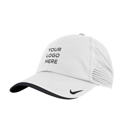 Nike White Dri Fit Perforated Hat-Your Logo Here