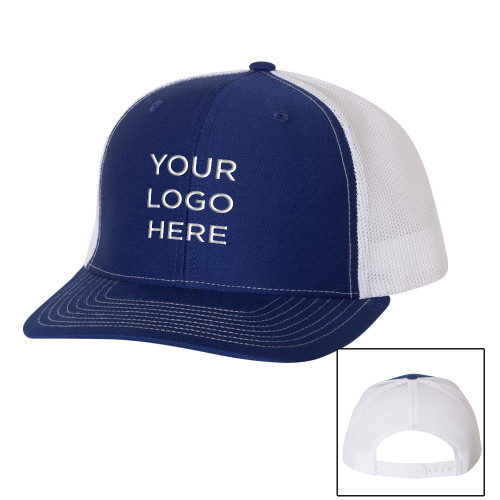 Richardson Royal/White Trucker Hat-Your Logo Here