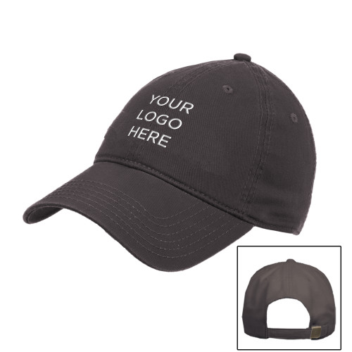 Charcoal Unstructured Adjustable Low Profile Hat-Your Logo Here