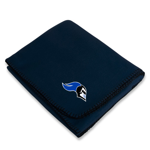  Navy Arctic Fleece Blanket - Knight Head Logo Embroidery