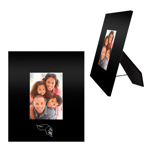  Black Metal 5 x 7 Photo Frame - Knight Head Logo Engraved