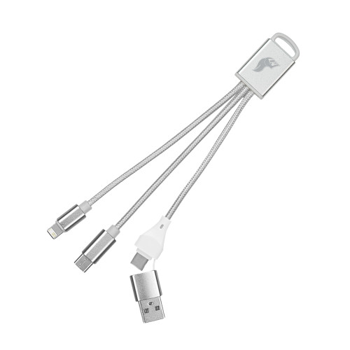  3 in 1 Silver Cable - Knight Head Logo Engraved
