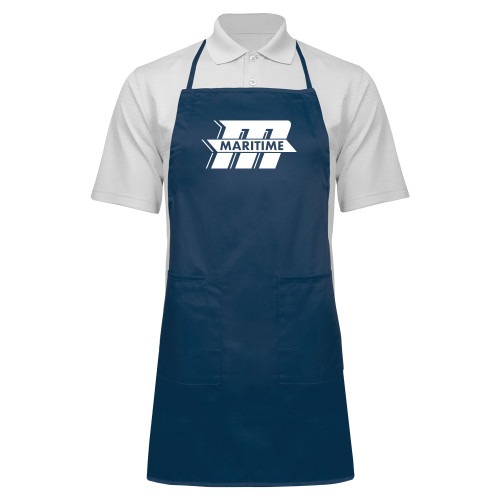  Full Length Navy Apron - Primary Mark