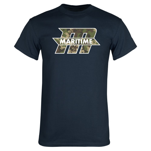  Navy T Shirt - M with Camo