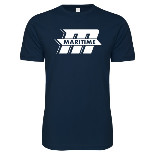  Next Level Navy SoftStyle T Shirt - Primary Mark