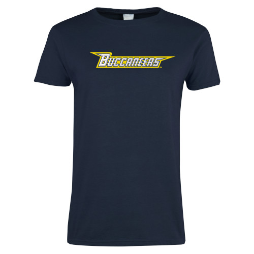  Womens Short Sleeve Navy Tee - Wordmark