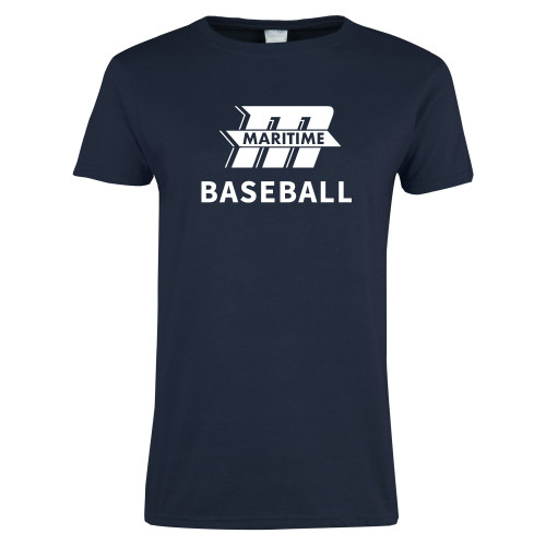  Womens Short Sleeve Navy Tee - Baseball