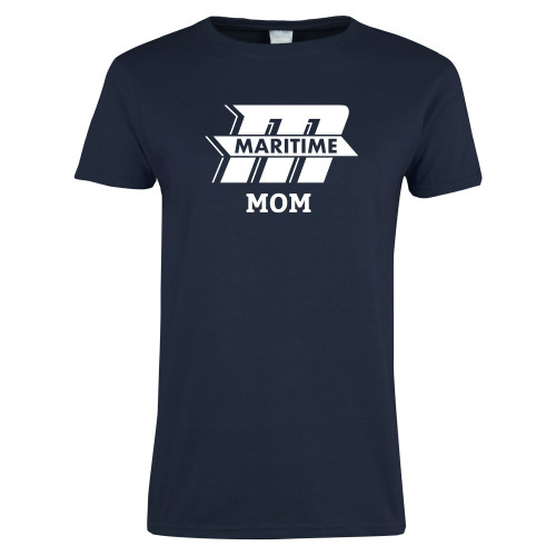  Womens Short Sleeve Navy Tee - Mom