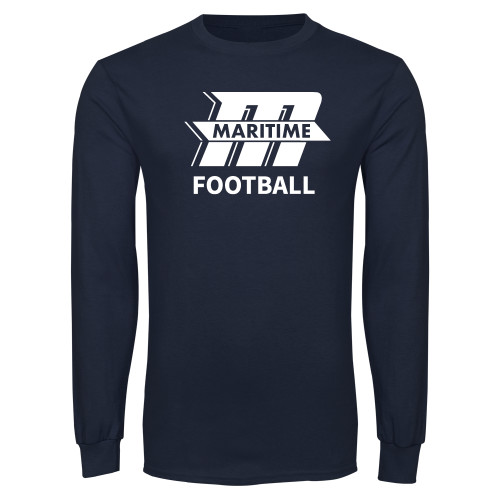  Navy Long Sleeve T-Shirt - Football
