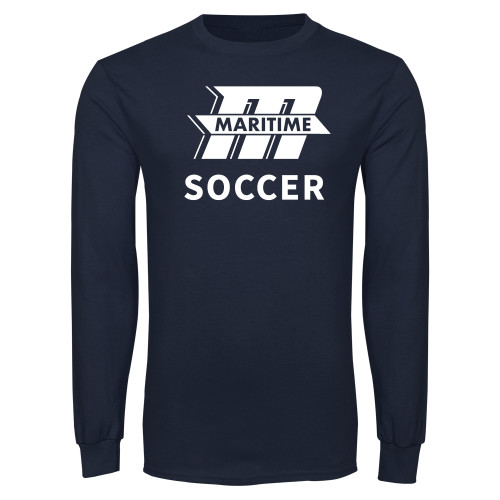  Navy Long Sleeve T-Shirt - Soccer