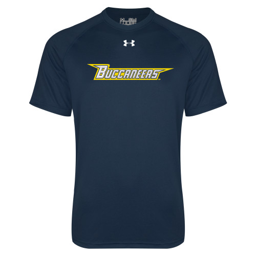 Under Armour Navy Tech Tee - Wordmark