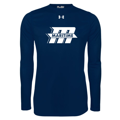  Under Armour Navy Long Sleeve Tech Tee - Primary Mark