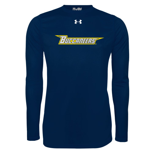  Under Armour Navy Long Sleeve Tech Tee - Wordmark