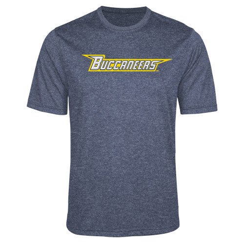  Navy Heather Performance Contender Tee - Wordmark