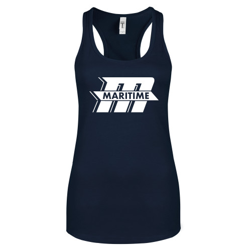  Next Level Womens Navy Racerback Tank  - Primary Mark