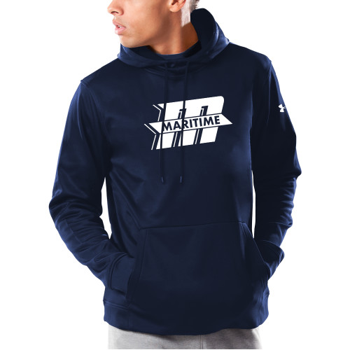  Under Armour Navy Armour Fleece Hoodie - Primary Mark