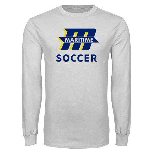  White Long Sleeve T Shirt - Soccer