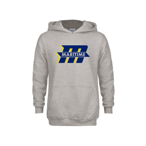 Youth Grey Fleece Hood - Primary Mark