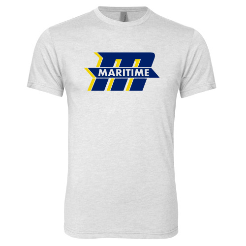  Next Level Heather White Triblend Tee - Primary Mark