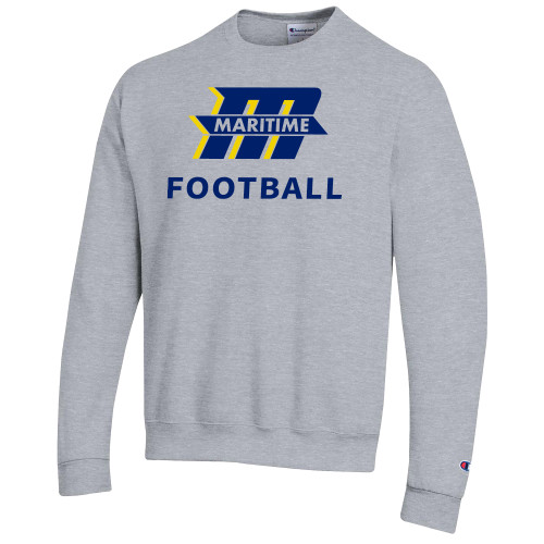  Champion Heather Grey Fleece Crew - Football
