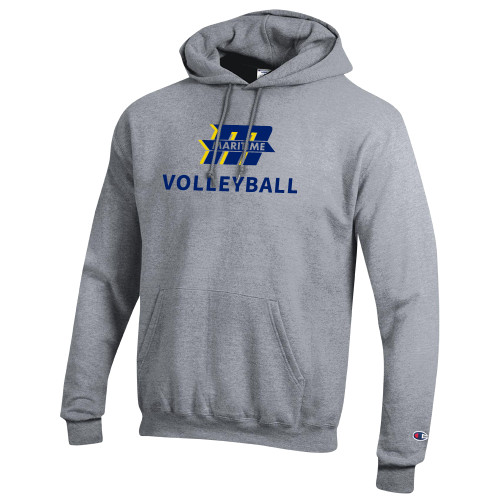  Champion Heather Grey Fleece Hoodie - Volleyball