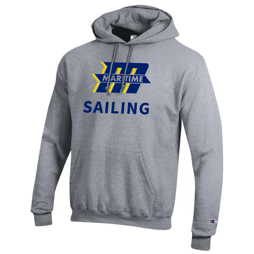  Champion Heather Grey Fleece Hoodie - Sailing
