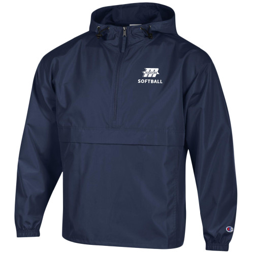  Champion Navy Packable Jacket - Softball