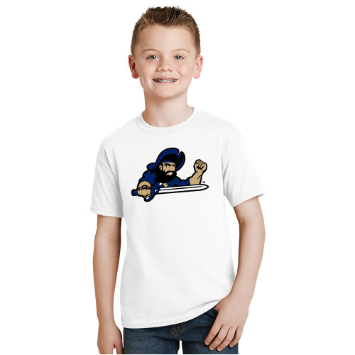  Youth White T Shirt - Mascot
