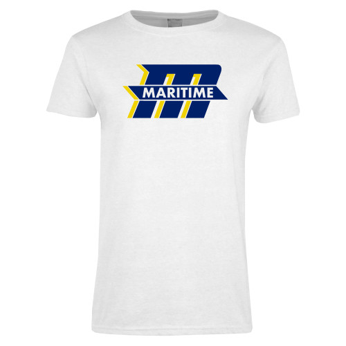  Womens White Short Sleeve Tee - Primary Mark