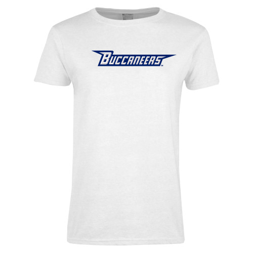  Womens White Short Sleeve Tee - Wordmark
