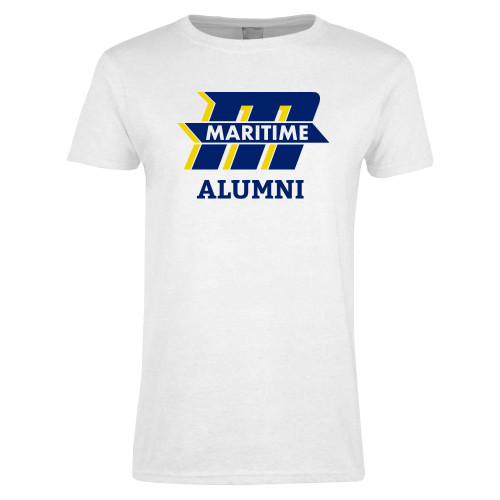  Womens White Short Sleeve Tee - Alumni