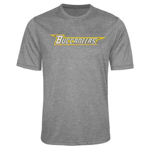  Grey Heather Performance Contender Tee - Wordmark