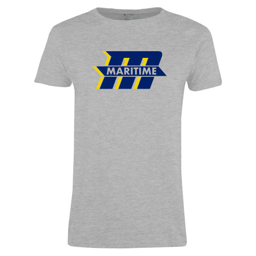  Womens Grey Short Sleeve Tee - Primary Mark