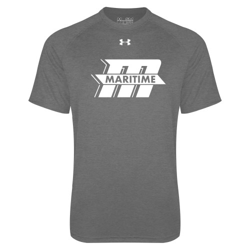  Under Armour Carbon Heather Tech Tee - Primary Mark