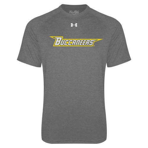  Under Armour Carbon Heather Tech Tee - Wordmark