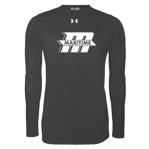  Under Armour Carbon Heather Long Sleeve Tech Tee - Primary Mark