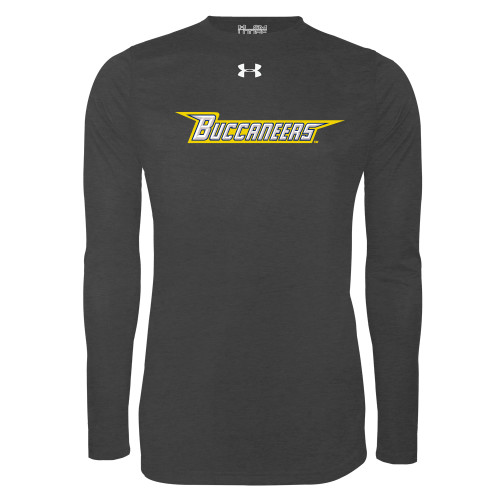  Under Armour Carbon Heather Long Sleeve Tech Tee - Wordmark