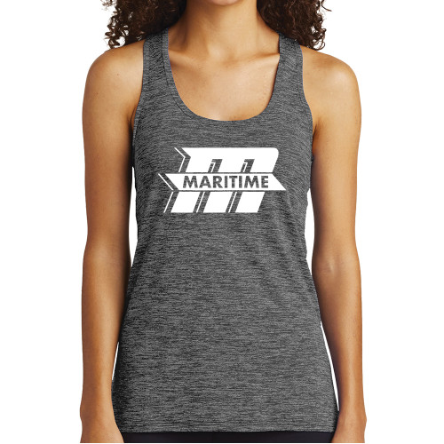  Womens Performance Grey/Black Heather Tank - Primary Mark
