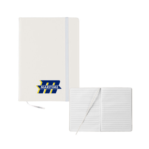  5x7 White Hard Cover Journal - Primary Mark