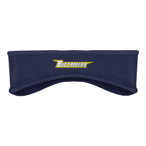  Navy Stretch Fleece Headband - Wordmark Embroidery