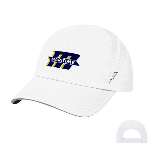  Womens White Performance Cap - Primary Mark