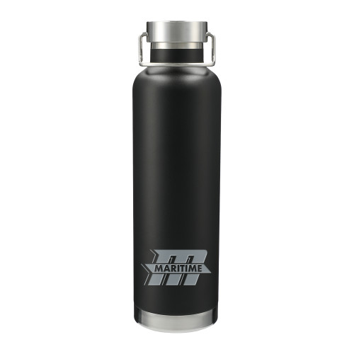 Massachusetts Maritme  Thor Copper Vacuum Insulated Black Bottle 32oz - Primary Mark Engraved