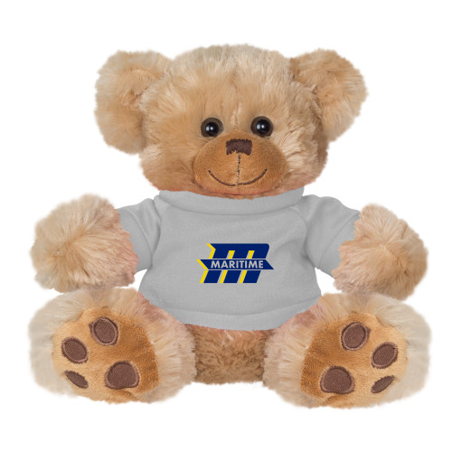  Plush Big Paw 8 1/2 inch Brown Bear w/Grey Shirt - Primary Mark