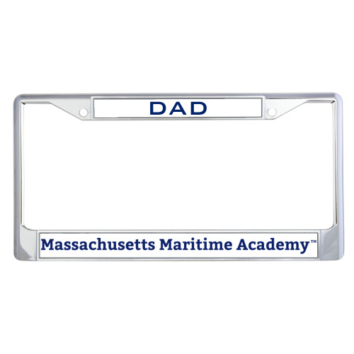  Dad Metal License Plate Frame in Chrome - Mascot