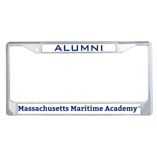  Alumni Metal License Plate Frame in Chrome - Mascot