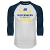 Thumbnail image for  White/Navy Raglan Baseball T Shirt