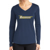 Thumbnail image for  Womens Navy Performance Long Sleeve V Neck Shirt