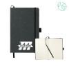 Thumbnail image for  5.5 x 8.5 Black FSC Mix Recycled Leather Bound Journal