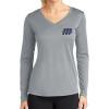 Thumbnail image for  Womens Grey Performance Long Sleeve V Neck Shirt